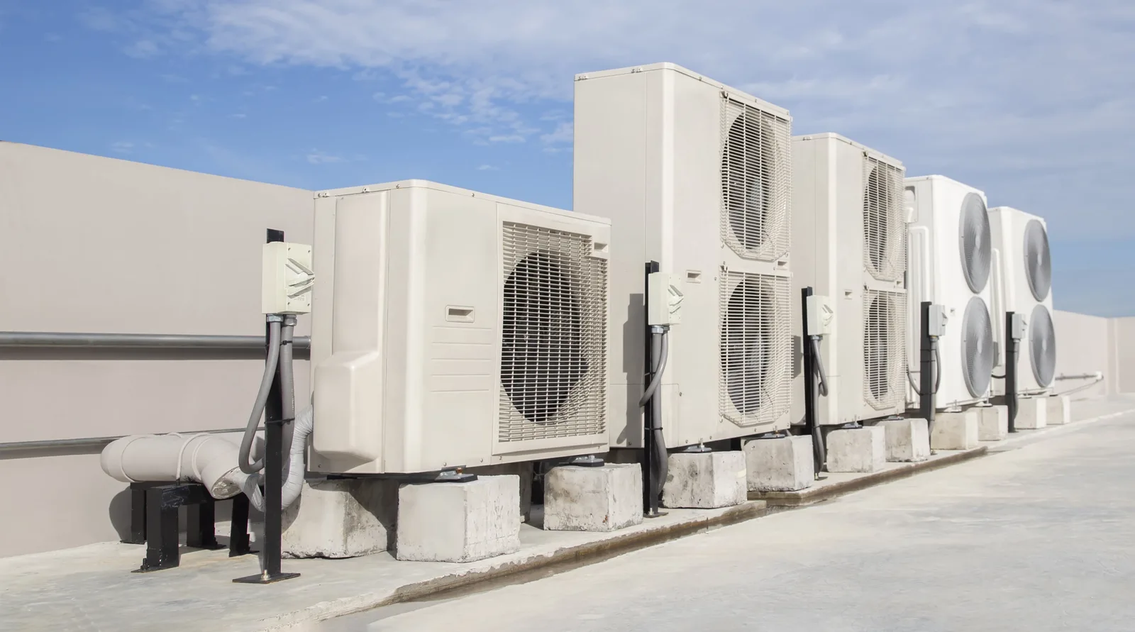 Rooftop commercial HVAC and refrigeration units