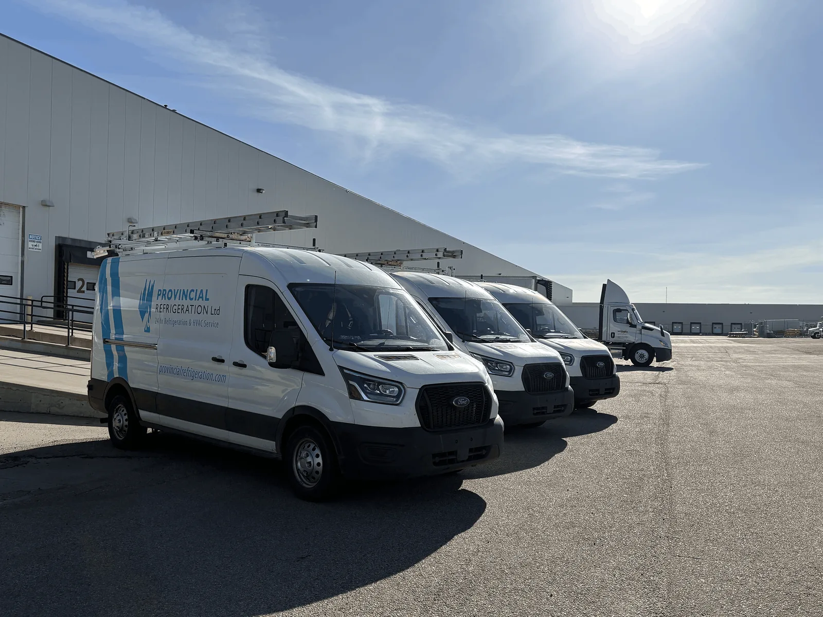 Mobile equipment repair technician servicing a commercial unit